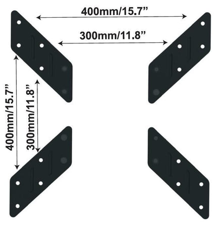 Adattatore per Supporto VESA da 200x200 a 400x400 Nero
