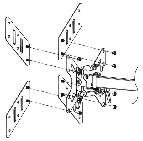 Adattatore per Supporto VESA da 200x200 a 400x400 Nero