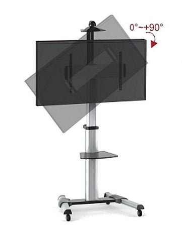 Supporto a Pavimento con una Mensola Trolley TV LCD/LED/Plasma 37-70''