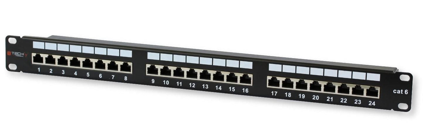 Pannello Patch STP 24 Posti RJ45 Cat.6 Techly