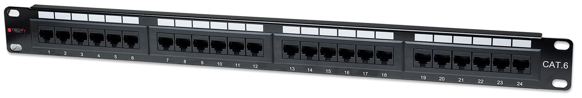 Pannello Patch UTP 24 Posti RJ45 Cat.6 Techly