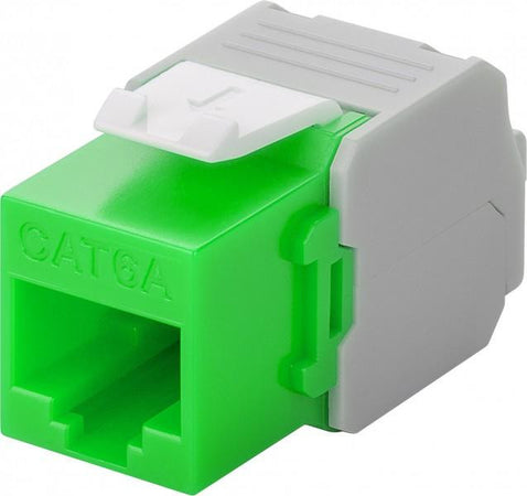 Frutto Keystone RJ45 Cat6A UTP 500MHz Verde