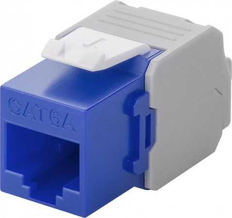 Frutto Keystone RJ45 Cat6A UTP 500MHz Blu