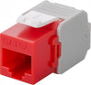 Frutto Keystone RJ45 Cat6A UTP 500MHz Rosso