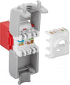 Frutto Keystone RJ45 Cat6A UTP 500MHz Rosso