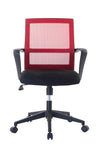 Sedia per Ufficio con Schienale Medio Nero/Bordeaux
