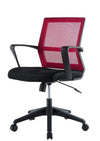 Sedia per Ufficio con Schienale Medio Nero/Bordeaux