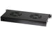 Gruppo 2 Ventole 1U per Rack 19'' con Termostato LED Nero