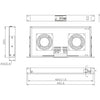 Gruppo 2 Ventole 1U per Rack 19'' con Termostato LED Grigio