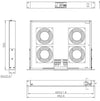Gruppo 4 Ventole 1U per Rack 19'' con Termostato LED Nero