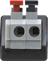 Adattatore Plug DC 2.1x5.5mm Maschio Terminal Block 2 pin con Pulsante