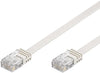 Cavo di Rete Patch Piatto in Rame Cat.6 UTP 10m Bianco