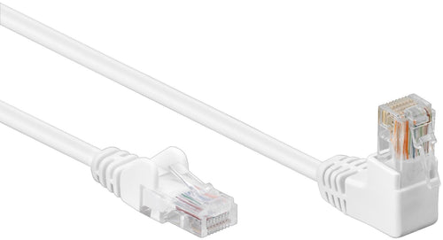 Cavo di rete Patch Connettore Angolato 90° CCA Cat. 5e UTP 5m Bianco