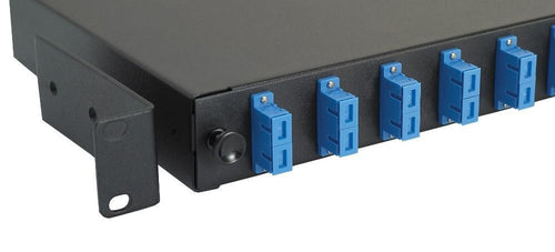 Cassetto Ottico 19'' con 12 bussole SC Duplex Monomodale Nero