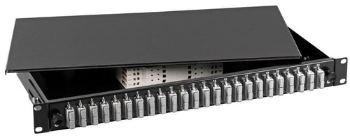 Cassetto Ottico 19'' con 24 bussole SC Duplex Multimodale OM2 Nero