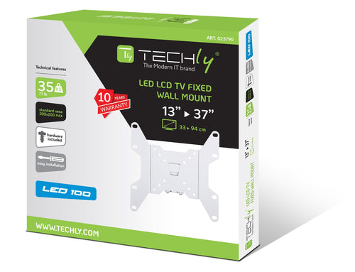 Supporto a muro per TV LED LCD 13''-37'' fisso Bianco