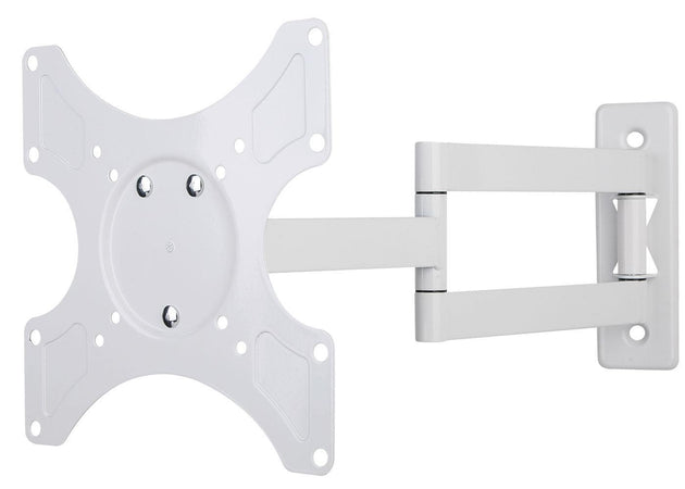Supporto a Muro per TV LED LCD 19-37'' Inclinabile 3 Snodi Bianco