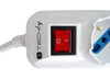 Multipresa 5 Posti Italiana Bipasso con 2 Prese USB