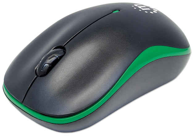 Mouse Ottico Wireless con Micro Ricevitore USB 1000dpi Nero/Verde