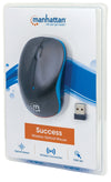 Mouse Ottico Wireless con Micro Ricevitore USB 1000dpi Nero/Azzurro