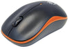 Mouse Ottico Wireless con Micro Ricevitore USB 1000dpi Nero/Arancione