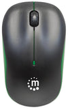 Mouse Ottico Wireless con Micro Ricevitore USB 1000dpi Nero/Verde