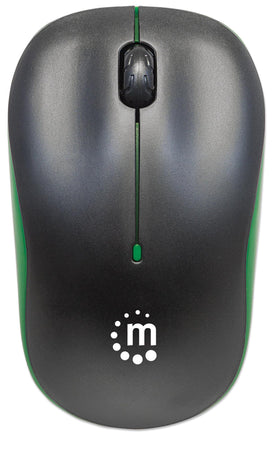 Mouse Ottico Wireless con Micro Ricevitore USB 1000dpi Nero/Verde