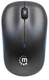 Mouse Ottico Wireless con Micro Ricevitore USB 1000dpi Nero/Azzurro