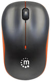 Mouse Ottico Wireless con Micro Ricevitore USB 1000dpi Nero/Arancione