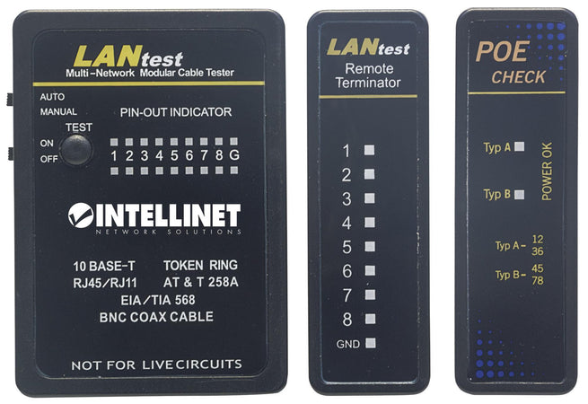 Tester Professionale POE RJ45 e BNC