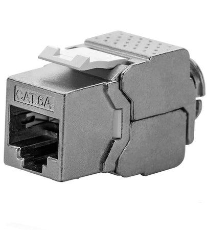 Frutto Keystone RJ45 Cat6A 10Gigabit STP 180&deg Tooless Slim