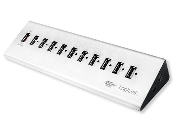 Hub USB 11 Porte in Alluminio con Ricarica Veloce