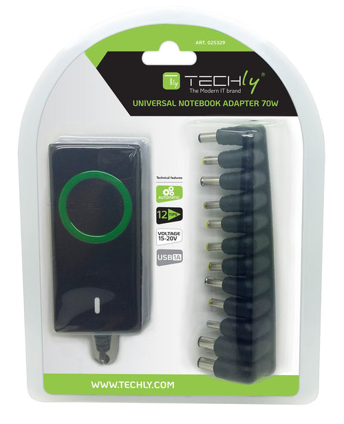 Alimentatore Universale AC per Notebook e LCD 70W con porta USB