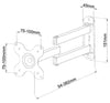 Supporto a Muro per TV LED LCD 13-30'' Full-Motion Nero