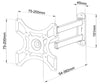 Supporto a Muro per TV LED LCD 19-37'' Full-Motion Nero