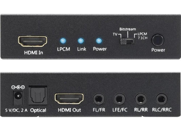 Estrattore Audio LPCM 7.1 da HDMI 4K UHD 3D