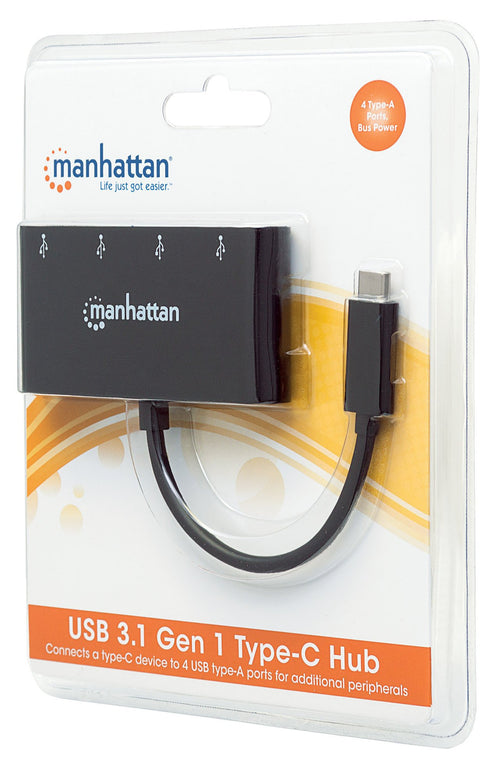 Hub USB-C&trade 3.1 SuperSpeed 4 Porte USB-A 3.0 Femmina Nero