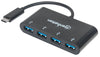 Hub USB-C&trade 3.1 SuperSpeed 4 Porte USB-A 3.0 Femmina Nero