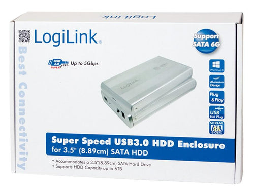 Box HDD Esterno SATA 3.5'' USB3.0 Super Speed Silver