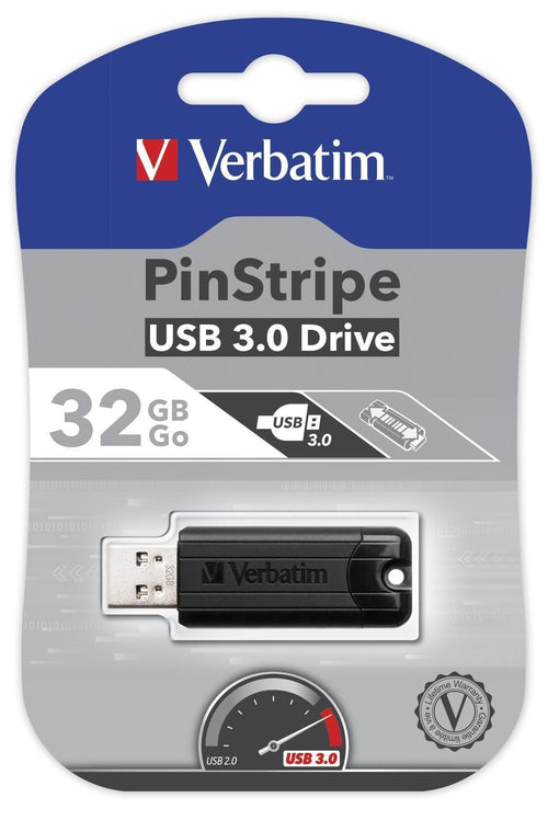 Memoria USB 3.0 PinStripe da 32Gb Colore Nero