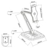 Supporto Estensibile per Tablet e i-Pad 4.7''-12.9'' da Scrivania e da Muro