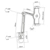 Supporto Estensibile per Tablet e i-Pad 4.7''-12.9'' da Muro o Sottopensile