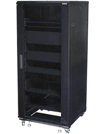 Armadio Rack 19'' 600x600 27U per Audio Video Nero