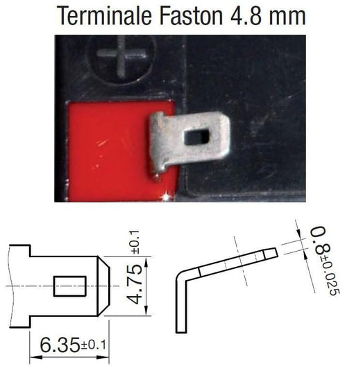 Batteria al Piombo 6V 4,5Ah (Faston 4,8mm)