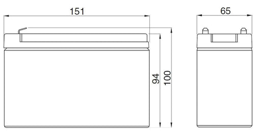 Batteria al Piombo 12V 7,2Ah (Faston 6,3mm)