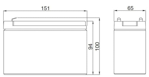 Batteria al Piombo 12V 9Ah (Faston 6,3mm)