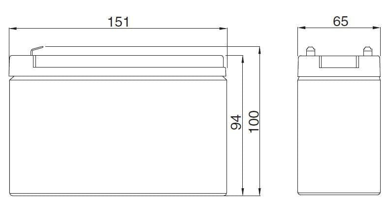 Batteria al Piombo 12V 9Ah (Faston 6,3mm)
