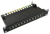 Pannello Patch 10'' STP 12 Posti RJ45 Cat. 6 Nero