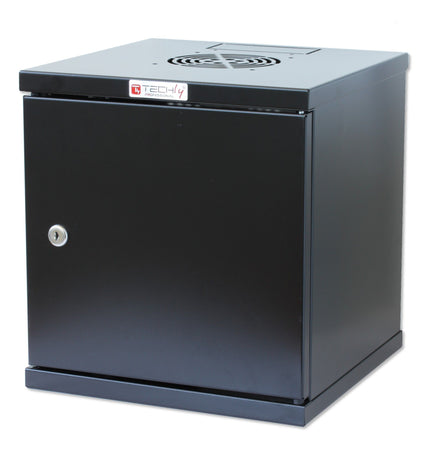 Armadio Rack 10'' a muro 6 unit&agrave Porta Cieca Nero