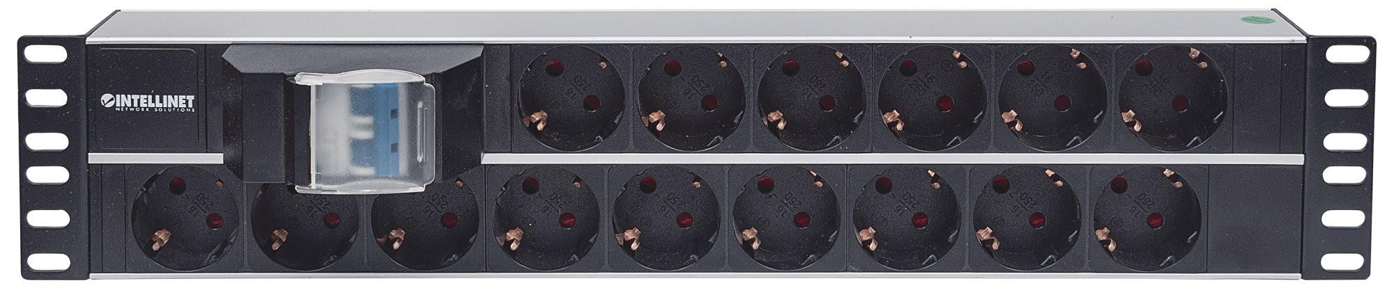 Multipresa 15 Posti da Rack 19'' 2U con Spina Schuko Angolata 2U